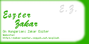 eszter zakar business card